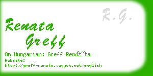 renata greff business card